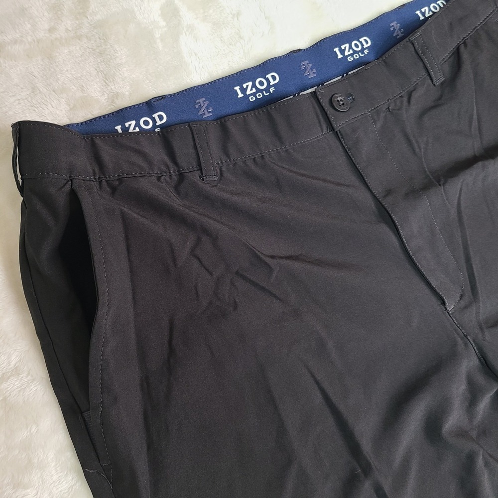 IZOD Men's Golf Swingflex Stretch Performance Golf Pants 42 x 30 Black Stretch
